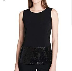 New Women's Sleeveless Sequin Embellished Bottom B